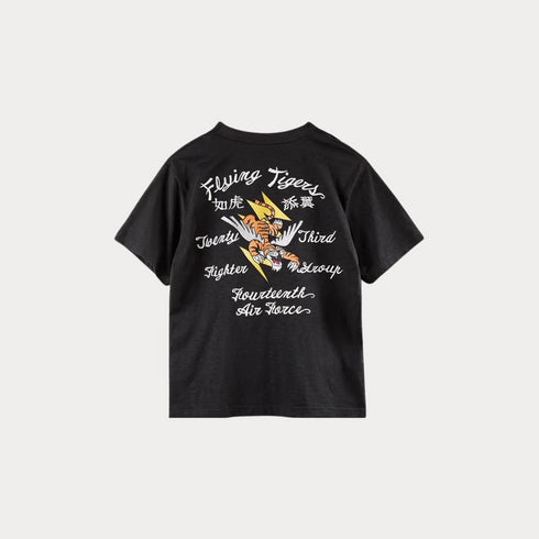 Retro Tiger Embroidered T-Shirt – Men’s 240g Bamboo Summer Tee